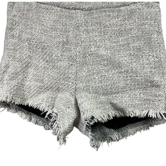 Free People Tweed Shorts Frayed Hem Size 0 Ivory Color - Picture 5 of 9